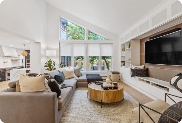 Open-plan living room extension